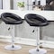 LANNY Modern Bar Stool T307G BLACK High Arm Chair With Leather Seat and Adjustable Height-Up and Dwon for Kitchen/Bar shop/Dining Room/Home/Restaurant/Study/Desk/Computer/Counter/Indoor/Cocktail