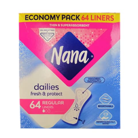 Nana Ladies Pads Pantyliner Duo Normal Mulit Style 64 Pads