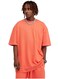 Mei Stylish Men's Casual Breathable Loose Shoulder Oversize Crew Neck T-shirt, L Size, Orange