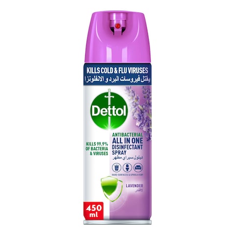 Dettol Lavender Antibacterial All in One Disinfectant Spray, 450ml
