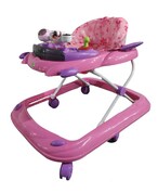 اشتري Lovely Baby Foldable Kids Walker BW10 with Adjustable Height, Musical Toys, Rotating Wheels, Comfortable  Safe Activity Walker for Toddlers, Small Infant Boy Girl 6-18 months - Pink في الامارات