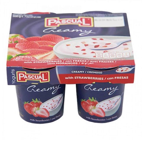 Pascual Yoghurt Thick And Creamy Strawberry Flavor 125 Gram 4 Pieces