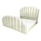 In House Taj Velvet Bed Frame - Queen - 200x140 cm - Ivory