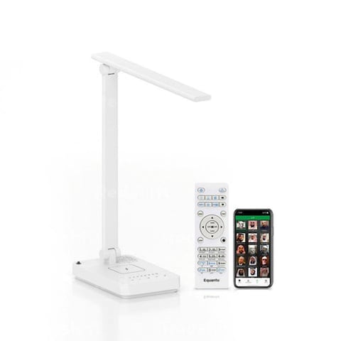 Equantu SQ-905 LED Table Lamp Qur&#39;an Speaker/Eye Protection Light With Wireless Charging For Mobile Phone Plus 26 Reciters and 28 Translations