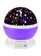 Generic Rotary Flashing Star Moon Projector Night Light Purple/Black/White 13X13X14.5cm