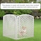 Dog pet playpen with door for small to medium dogs, 4 Panels pet playpen, Heavy-duty molded plastic, Indoor and outdoor playpen house, Easy to set up 74 cm (White)