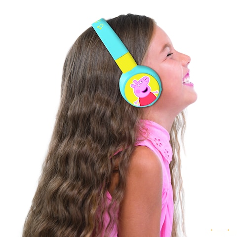 Peppa Pig 2 in 1 Bluetooth&reg; and Wired foldable Headphones with kids safe volume