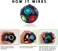 Doreen Magic Rainbow Ball cube Fidget Toy Puzzle Magic Rainbow Ball (Black)（GC1672A）