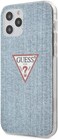 Guess PC/TPU Denim Triangle Hard Case for iPhone 12/12 Pro (6.1") - Light Blue