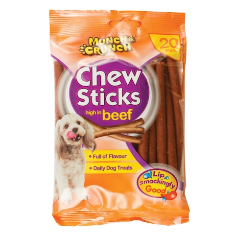 Munch And Crunch Beef Chew Sticks 20 Pieces