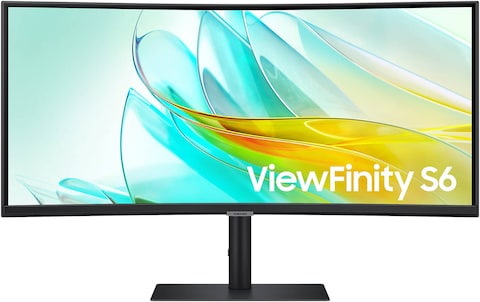 Samsung S65UC ViewFinity S6 Monitor, 34 inch VA UWQHD Display, 100Hz Refresh Rate, 5ms Response Time, 1000R Curvature, Built-In Speaker, KVM Switch, FreeSync Technology, Black   LS34C650UAMXUE