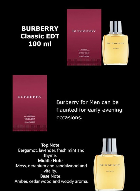 Burberry Classic Eau De Toilette For Men - 100ml