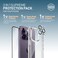 Moxedo 3 in 1 Protection Pack, Tempered Glass Screen Protector, Clear Case and Camera Lens Protector for iPhone 14 Pro