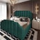 In House Taj Velvet Bed Frame - Single - 200x120 cm - Dark Green