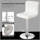 Galaxy Design Adjustable Bar Stools PU Leather Swivel Lift Kitchen Counter Pub Chair White Color - Size ( D x W x H ) 40 x 40 x 110 cm Model - GDF-J201.