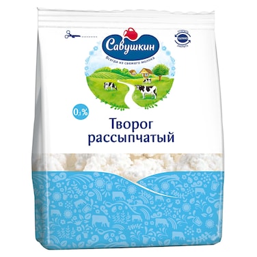 Savushkin Fat Free Cottage Cheese 350g