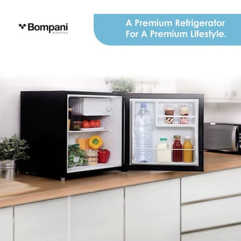 Bompani 64L Gross Capacity Single Door Refrigerators Black 64 Ltrs Defrost Recessed Handle R600A Inside Condenser BR64B - 1 Year Full &amp; 5 Year Compressor Warranty - Black