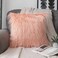 Generic Phantoscope Faux Fur Pillow Cover Decorative Fluffy Throw Pillow Mongolian Luxury Fuzzy Pillow Case Cushion Cover For Bedroom And Couch, Orange 18 X 18 Inches