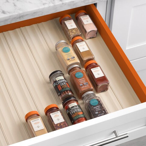 YouCopia SpiceLiner Spice Drawer Liner, 10-ft Roll 2-Pack, Sandstone, YCA-50363