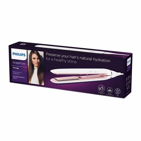 Philips - Hair Straightener - White/Rose Gold - HP8372/00