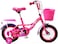 Vego Alexa Kids Bike 12 Inch With Rear Sidewheels, Dark Pink