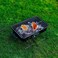 Royalford Hamburger Stove- Rf11677 Portable Charcoal Grill With Large Cooking Surface Perfect For Indoor, Camping, Hiking And Other Outdoor Entertainment Steel Construction Red