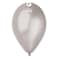 Gemar 12-inch Latex Balloon 100-Pack- 12-inch Size- Metallic Silver