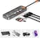 WiWU Cyber 7 In 1 Transparent USB-C Hub - Space Grey