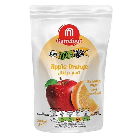 Carrefour Apple And Orange Fruit Juice 200ml