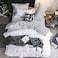 GOLDEN HOME  6-Piece King Size Duvet Cover Set, 1 Duvet Cover + 1 Fitted Sheet + 4 Pillow Cases, Microfibre, Muesli
