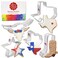Generic Texas Cookie Cutter Set - 5 Piece - Texas 3" &amp; 4 3/8", Long Horn, Star, Cowboy Boot - Ann Clark - Us Tin Plated Steel