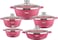 Dessini Granite Cookware Set 10 Pcs Color Pink