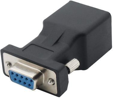 DB9 RS232 Female Port to RJ45 Connector Card DB9 Serial Port Extender to LAN CAT5 CAT6 RJ45 Network Ethernet Cable Adapter RJ45-DB9b