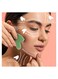 2 in 1 Ice Roller for Face, Natural Jade Stone Silicone Ice Roller and  Gua Sha Set, Ice Mold for Face, Ice Facial Roller for Face and Eye, Skin Massager for Face Beauty Gift for Women