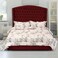 In House Maldives Velvet Bed Frame - King - 200x200 cm - Burgundy