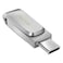 SanDisk Ultra Dual Drive Luxe USB Type-C Flash Drive 128GB Silver