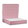 In House Al Shahba Velvet Bed Frame - King - 200x180 cm - Light Pink