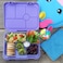 Eazy Kids 6 Compartment Bento Lunch Box - Unicorn Purple