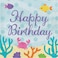 Creative Converting- Mermaid Friends Luncheon Happy Birthday Napkins 16pcs< >Multicolor< >