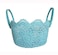 Multipurpose Storage Cotton Basket Blue 23x15cm