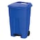 Cosmoplast Step-On Waste Bin With Pedals And Wheels IFHHXX306BL Blue 100L