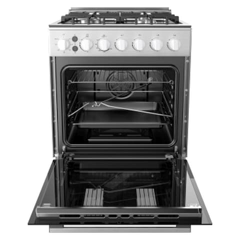 Midea 4 Burner Cooker With Multifunctional Oven EME6060-C Silver 60x60cm