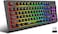 HXSJ 2.4G Wireless Keyboard 87 Keys Multimedia Function RGB Backlit Rechargeable Keyboard for Computer Laptop Home Office (L100 Black)