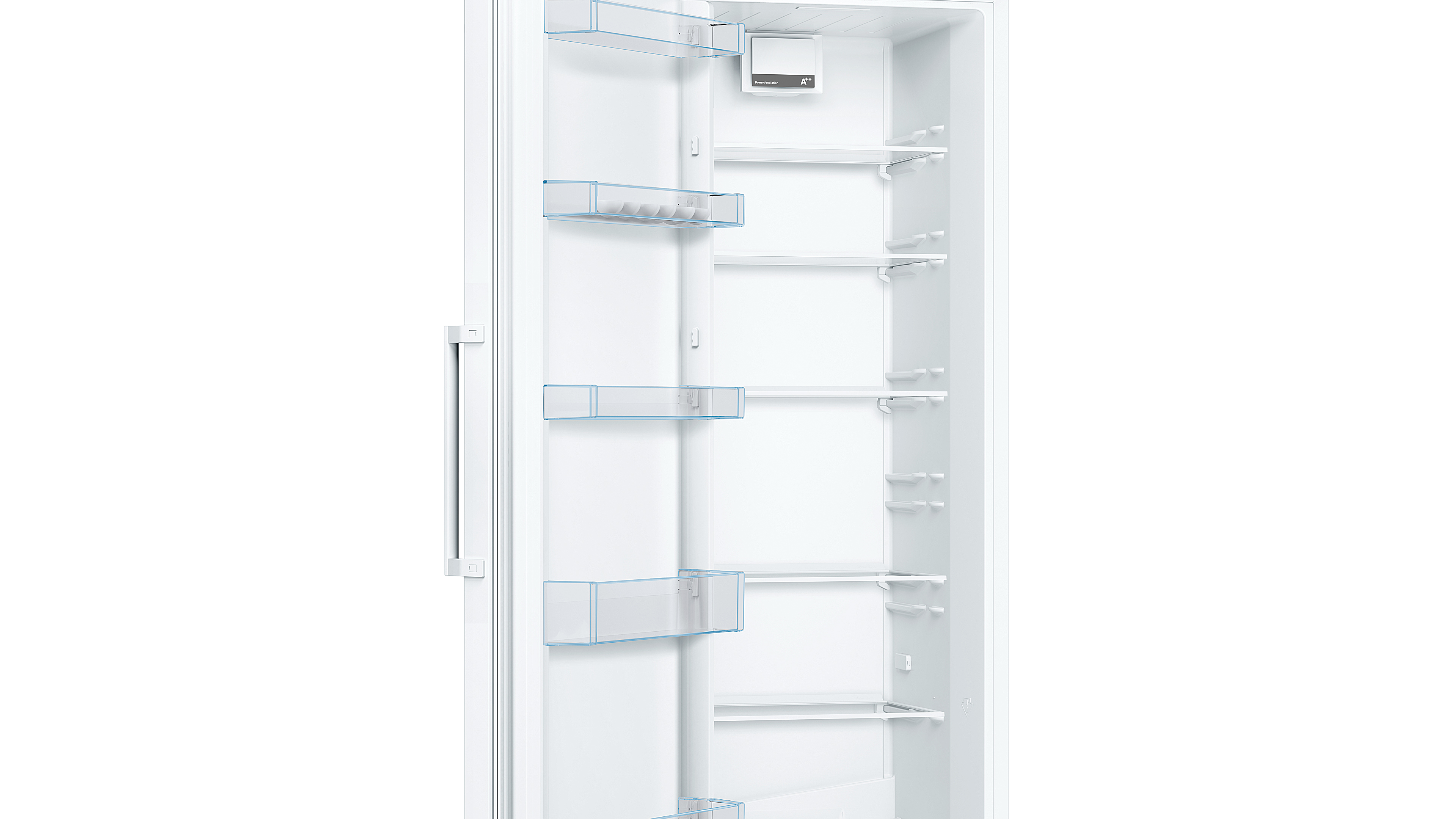 Bosch Serie   4 Free-Standing Fridge, 348Liter 186X60Cm White, KSV36NW30M, Min 1 Year Manufacturer Warranty