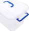 HIWARE Plastic Storage Box With Lid 7 LTR Semi Clear 3 Pcs Set   For Clothes, Toys, Books, Snacks, Shoes and Grocery Storage Box. (7 LTR)&hellip;