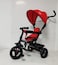 Lovely Baby LB 325HC Tricycle, Baby Push Trike, Kids First Bike, Pushchair, with Sun Canopy, Parent Handle & Footrest - Red