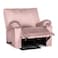 In House Velvet Classic Recliner Chair - Light Pink - H1