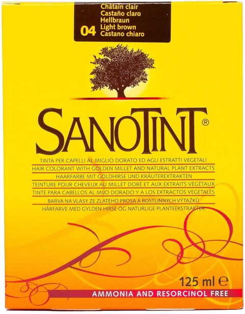 Sanotint Classic Natural Permanent Hair Dye 04, 125 ml, Light Brown