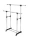 Generic Portable Clothes Rack Hanger Silver/Black Medium
