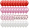 Party Time 80 Pieces 12inch Pink, White &amp; Red Latex Balloons with Confetti Balloon Sets Valentines Day Balloons Love Heart Balloons Romantic Latex Balloons Photo Props for Wedding Anniversary Proposal